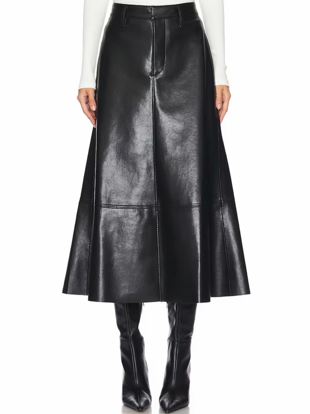 Citizens of Humanity Cassia Leather Midi Skirt